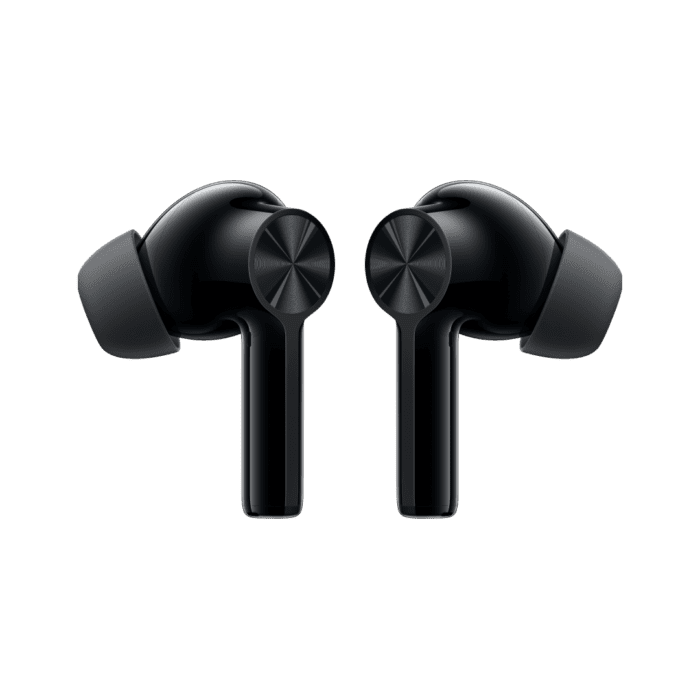 OnePlus Buds Z2, back view of left and right Buds (Obsidian Black)