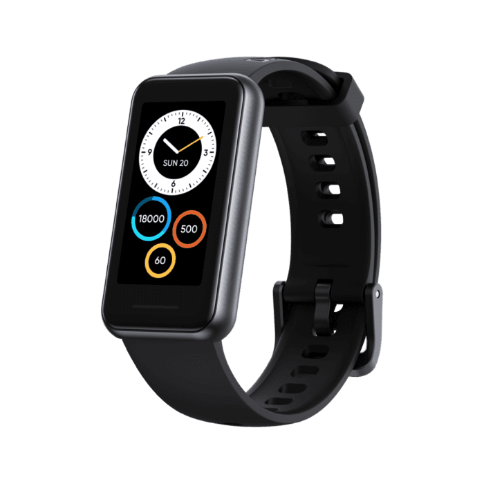 realme Band 2 front half tilt view