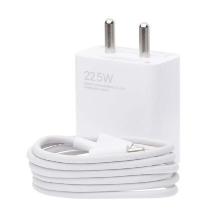 Xiaomi 22.5W Fast Charger Combo full view Adapter, Cable (White)